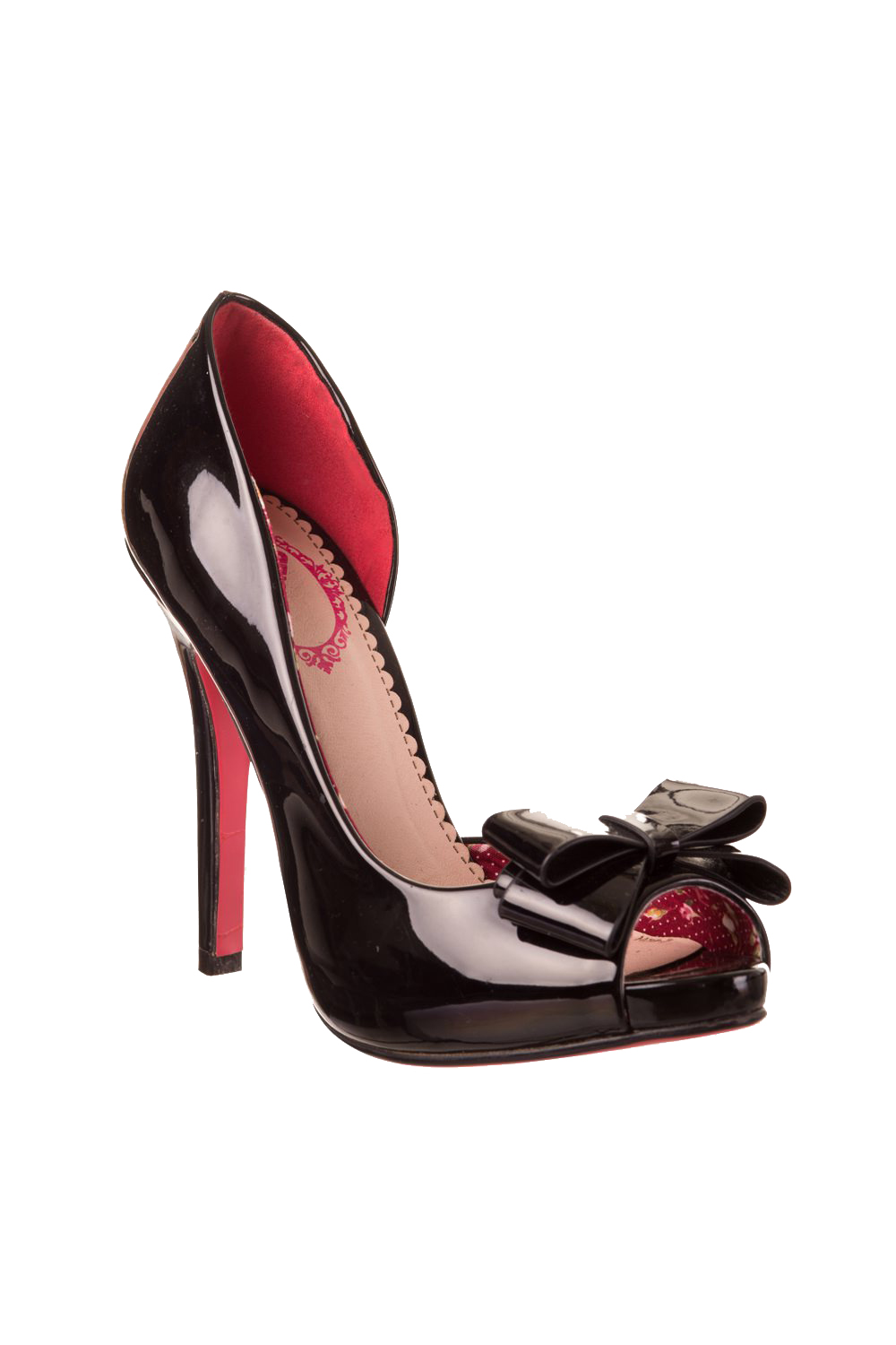 Dancing Days Felicity Lacquered Black 50s Stilettos | Free UK P&P ...