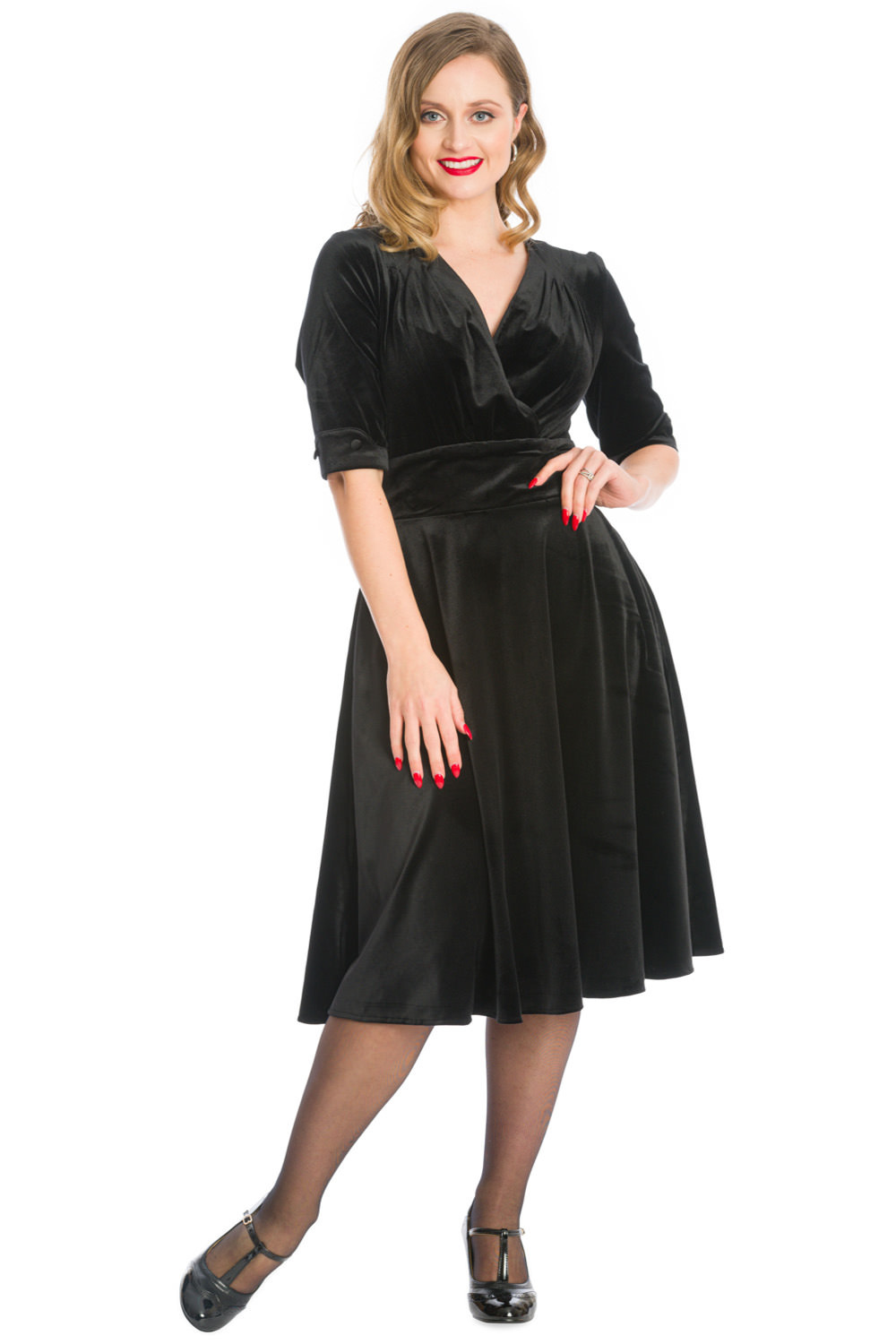 Banned Retro 50s Date Night Fit And Flare Dress In Black | Free UK P&P