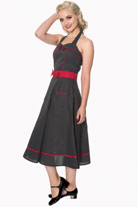 halter neck 50s dress