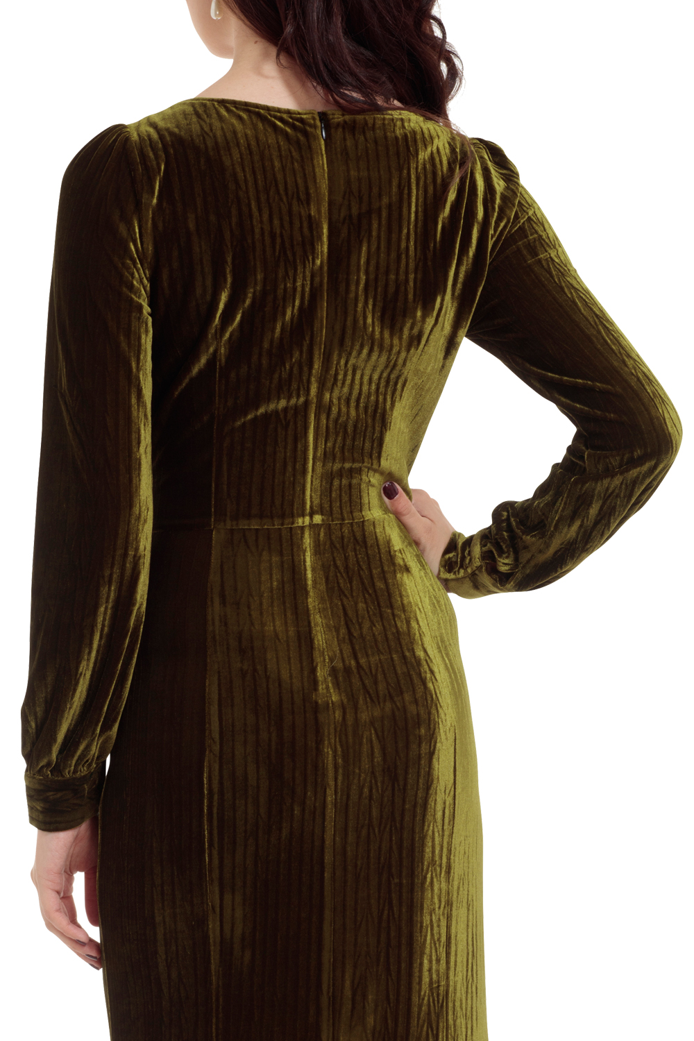30s Vixen Olive Green Glamour Velvet ...