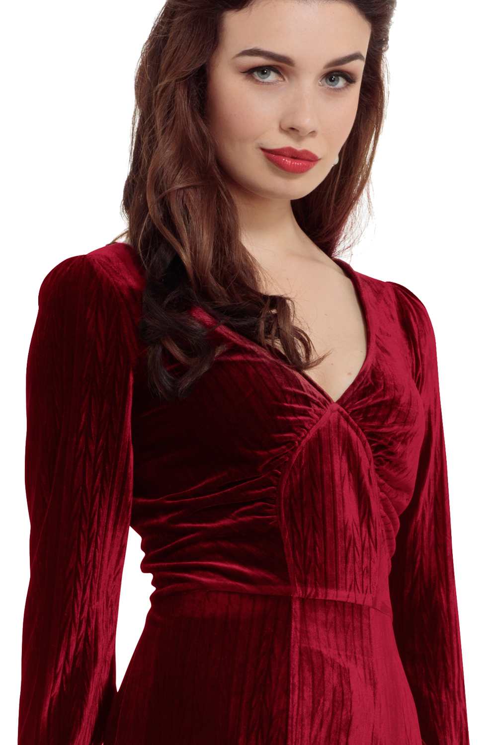 Aggregate 148+ red velvet dress latest