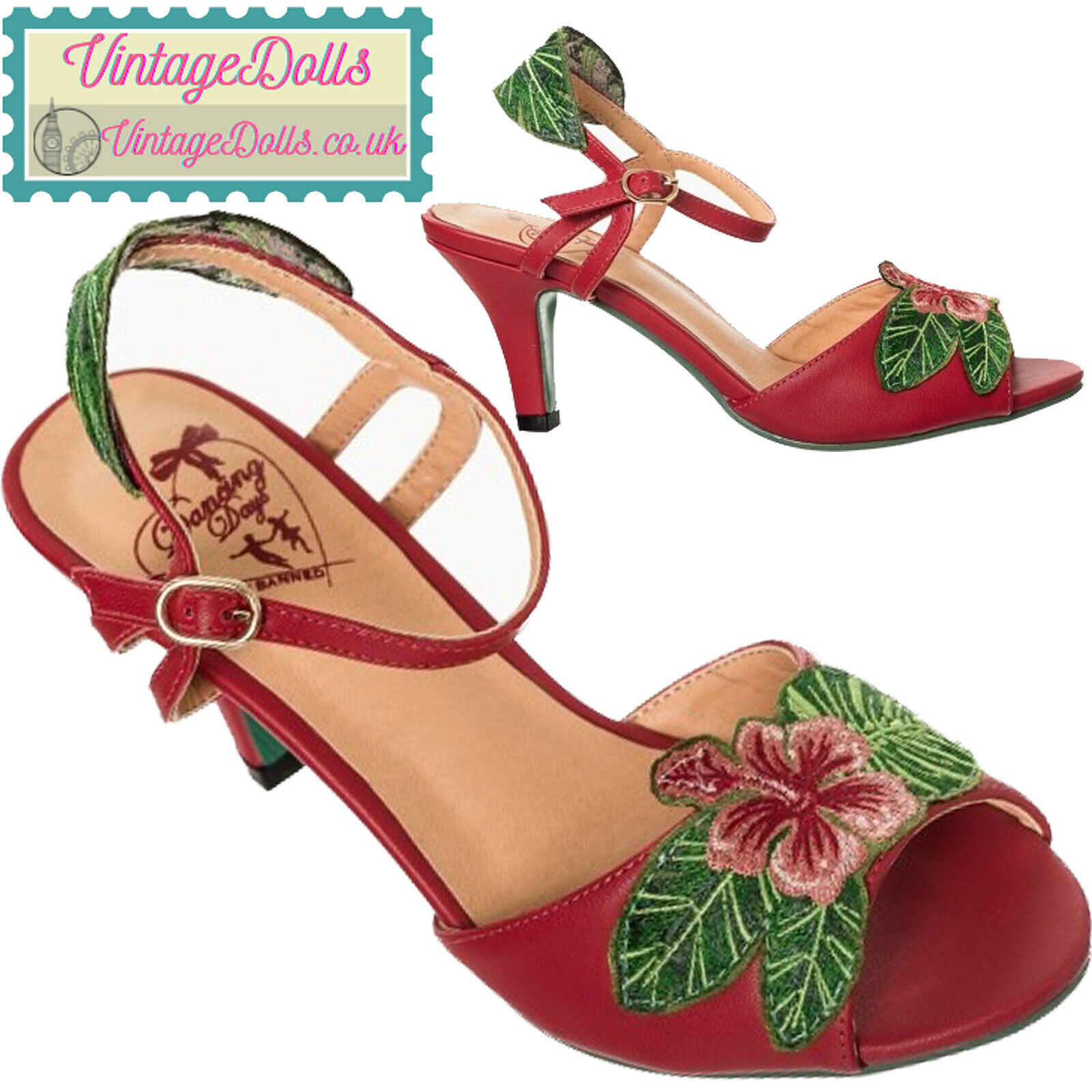 Banned Retro April Red 40s Sandals