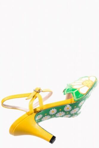 Banned Retro Crazy Daisy Yellow Sandals
