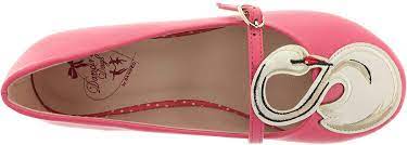 Banned Retro 50s Ballerina Swan Pink Flats