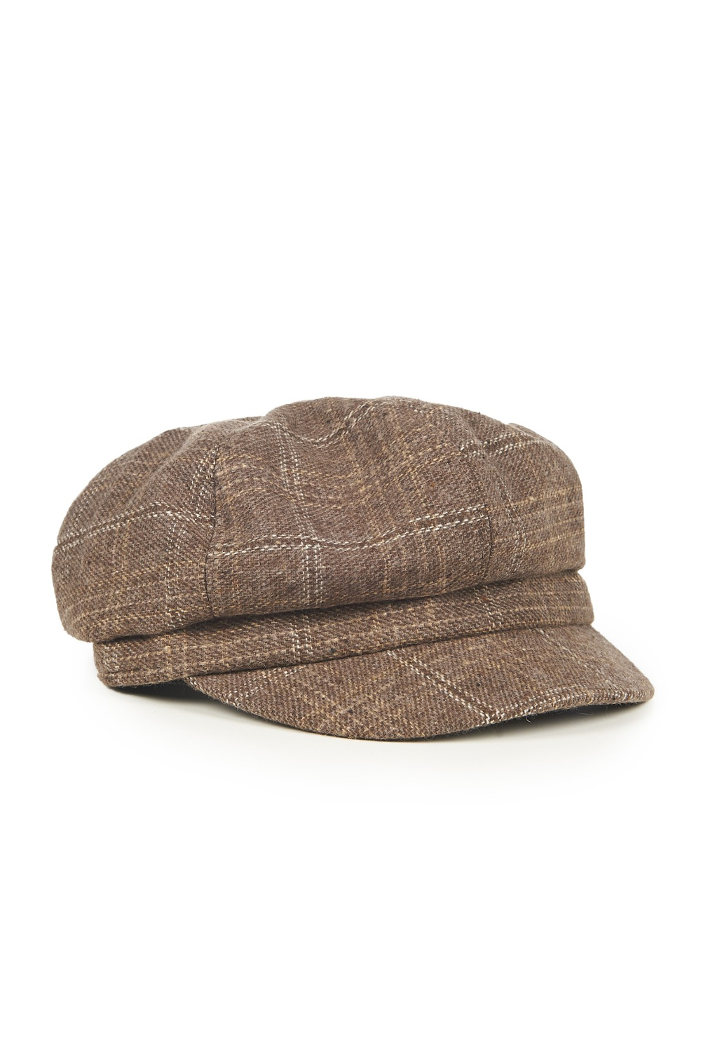 Banned Apparel Lady Harris Baker News Boy Taupe Tartan Cap