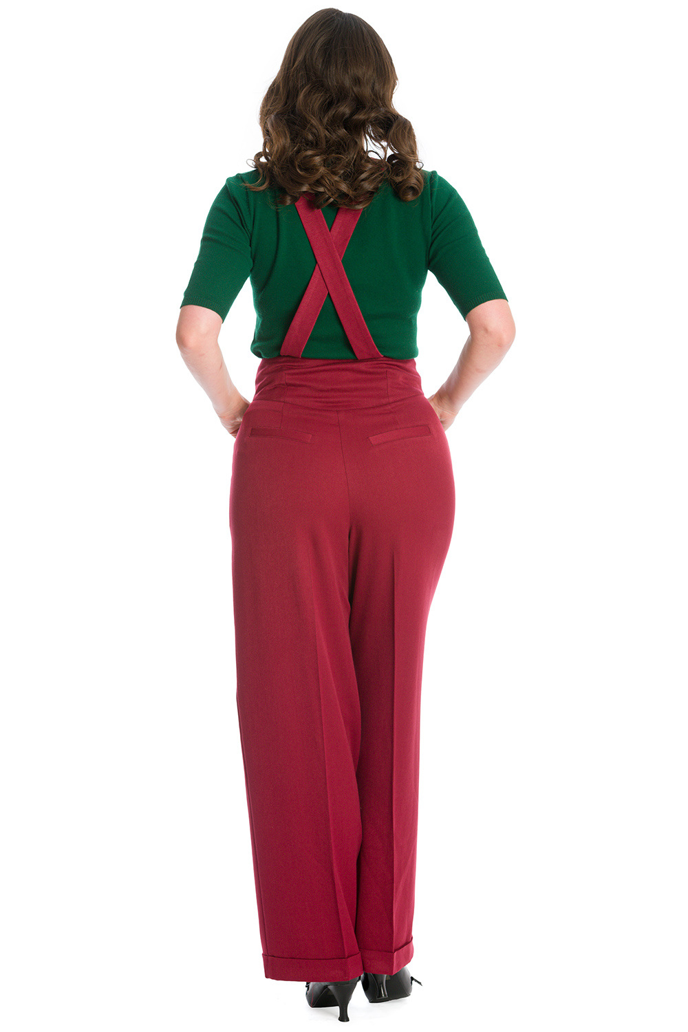 Banned Retro 40s Her Favourite Burgundy Trousers