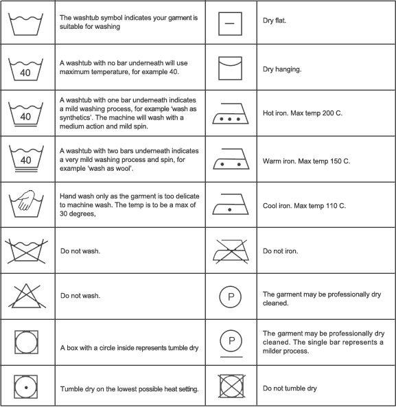 Banned Clothing Size Chart