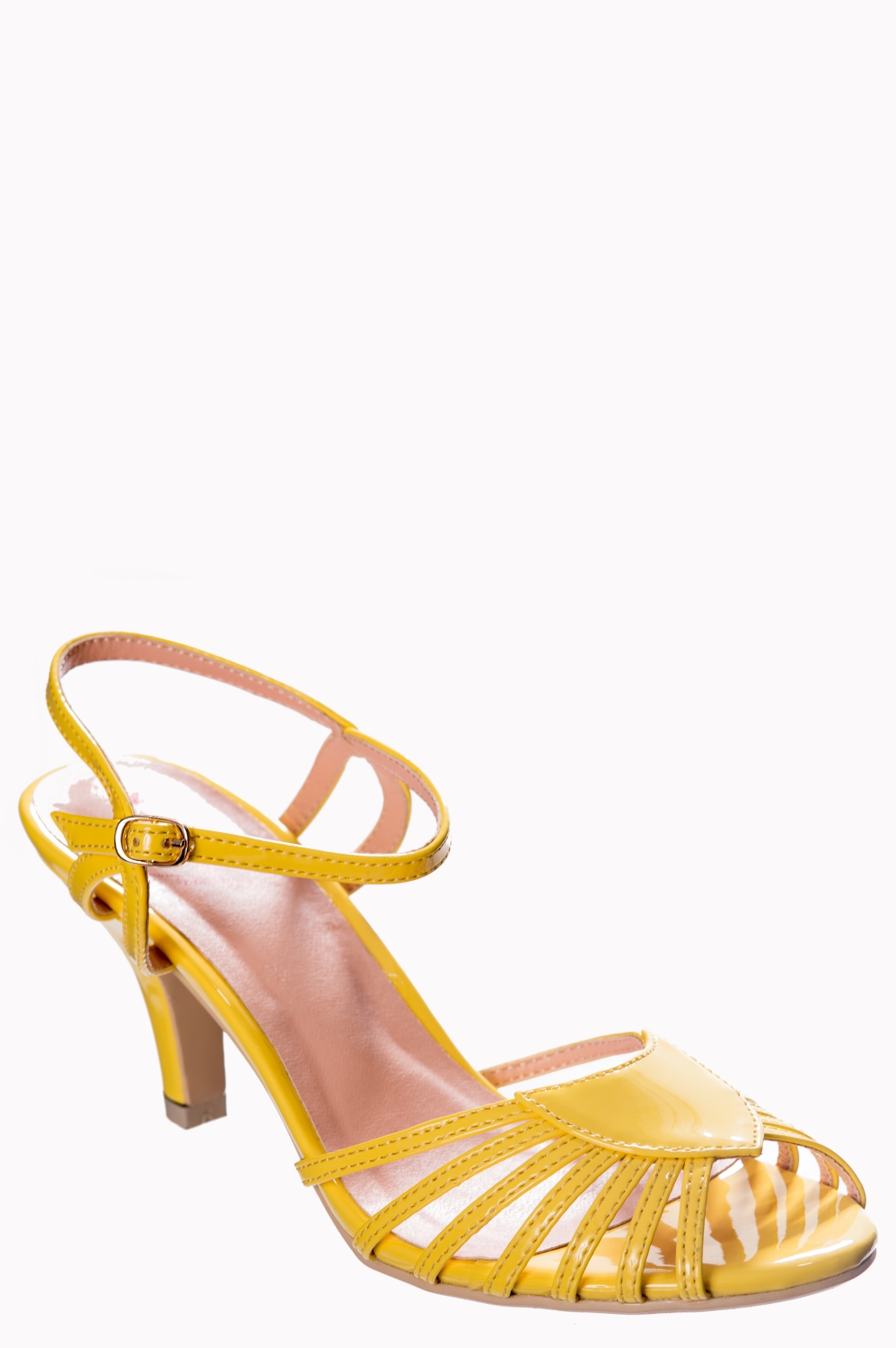 yellow heeled sandals uk