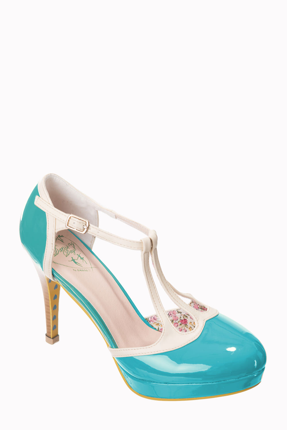 Dancing Days Betty Aqua Cream 50s Shoes