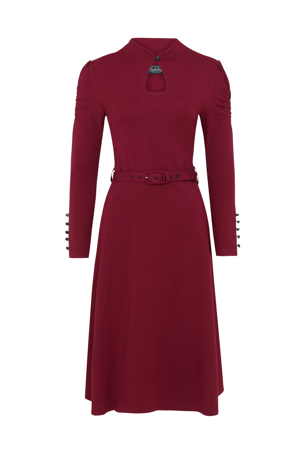 Vixen Burgundy Red Dita 1950s Swing Dress | Free UK P&P | PDUK