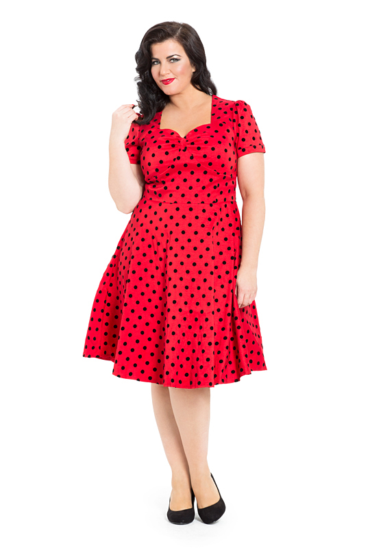 plus size polka dot dress uk