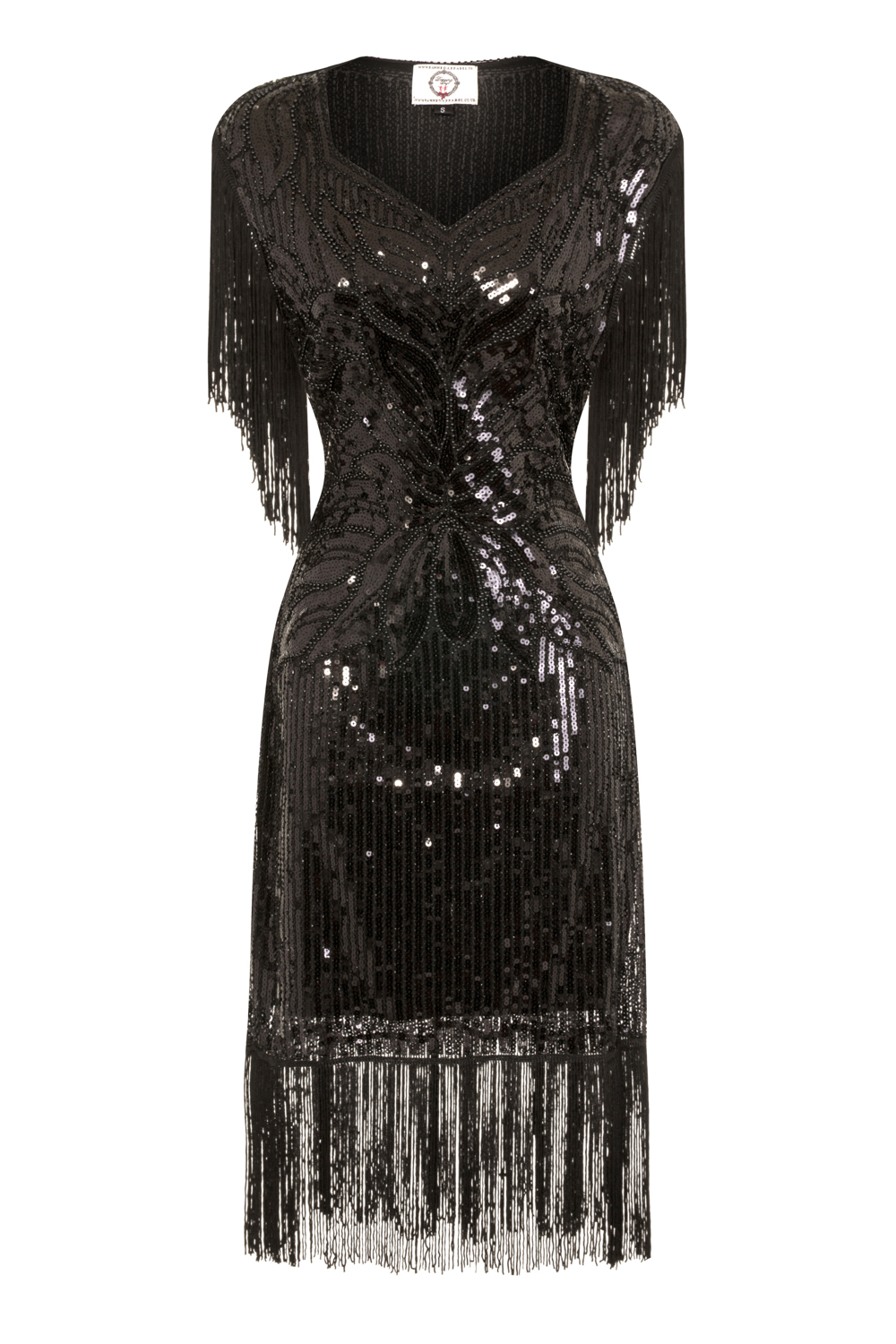 Black Flapper Dress | 1920s | Fringe ...