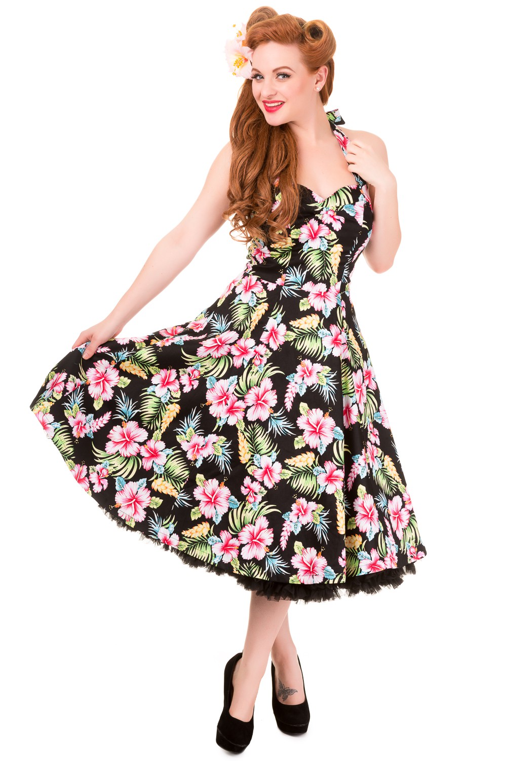 halter hawaiian dress