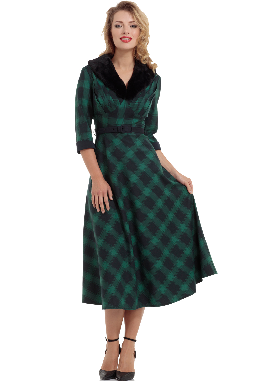 Vixen Lola Tartan Dress Voodoo Vixen Collection at PDUK
