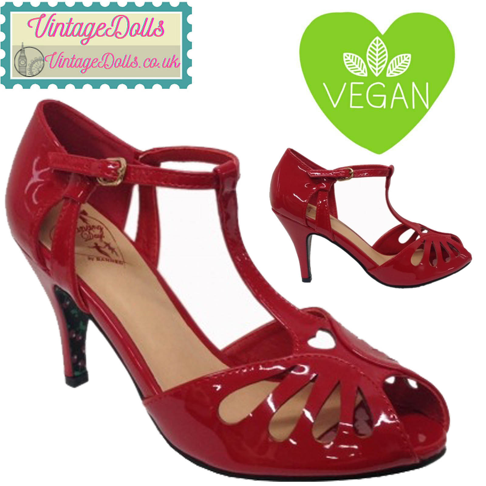 Banned Retro 40s Secret Love Sandals In Red