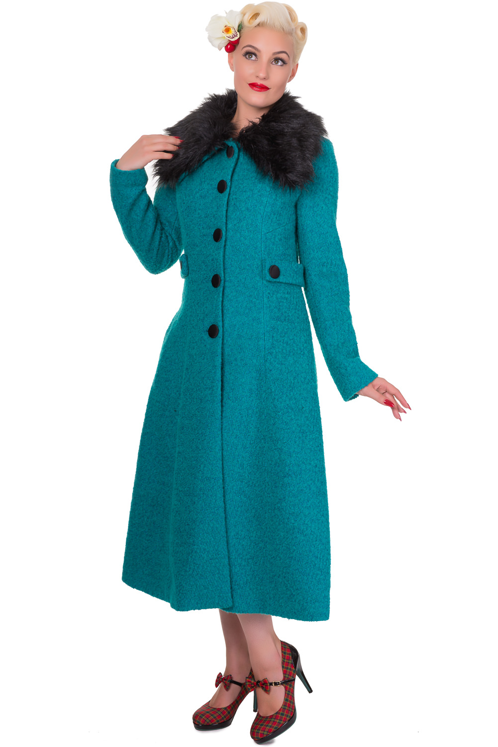 Banned By Dancing Days Simple Game Emerald Winter Coat