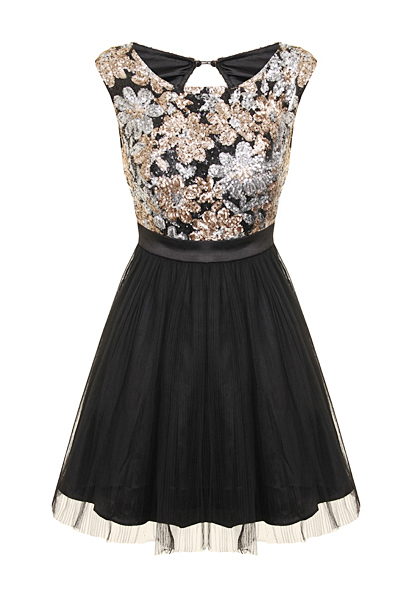 gold skater dress uk