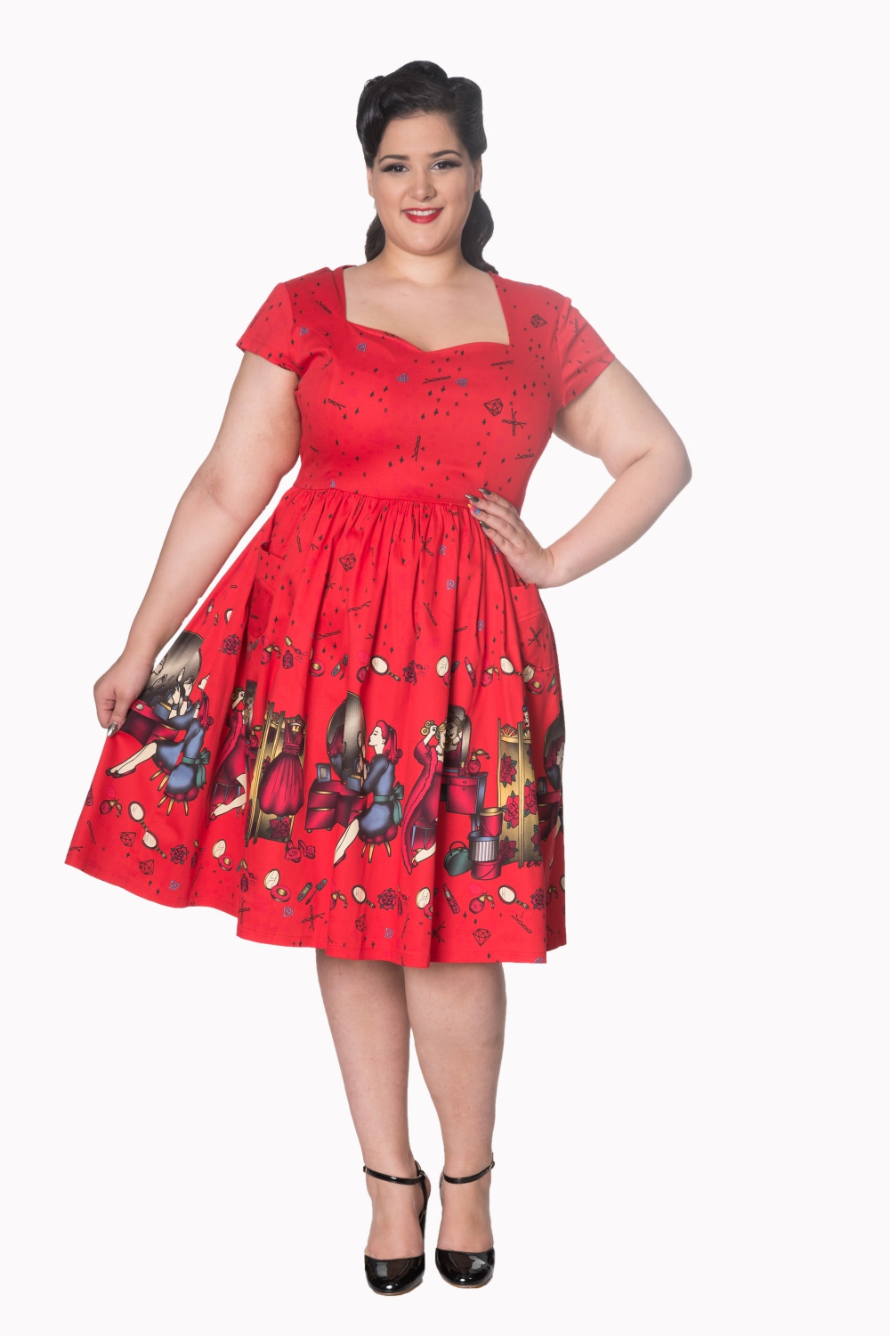 Dancing Days 50s Red Vanity Dress