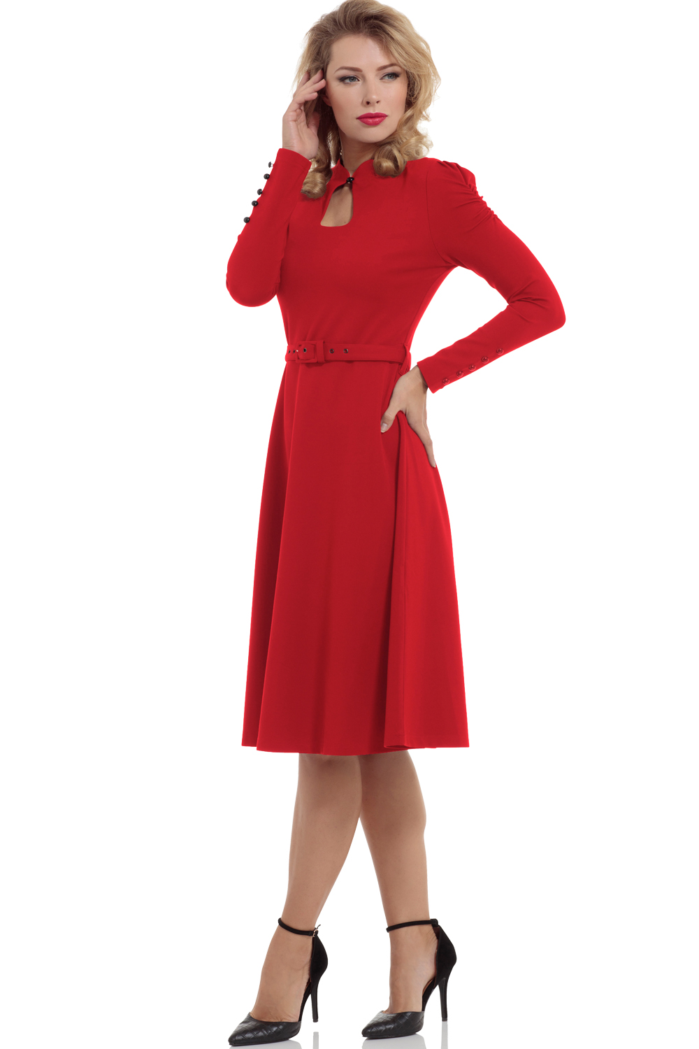 Voodoo Vixen Red Dita 1950s Swing Dress | Free UK P&P | PDUK