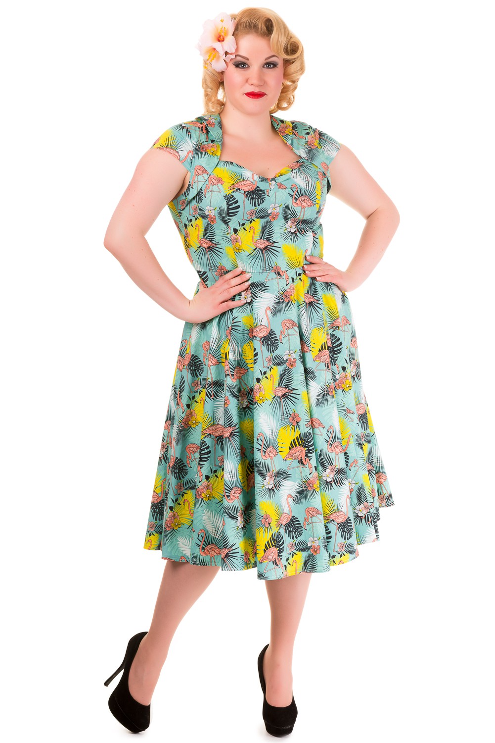 Banned Wanderlust Flamingo Rockabilly Shrug Dress | Banned Clothing ...