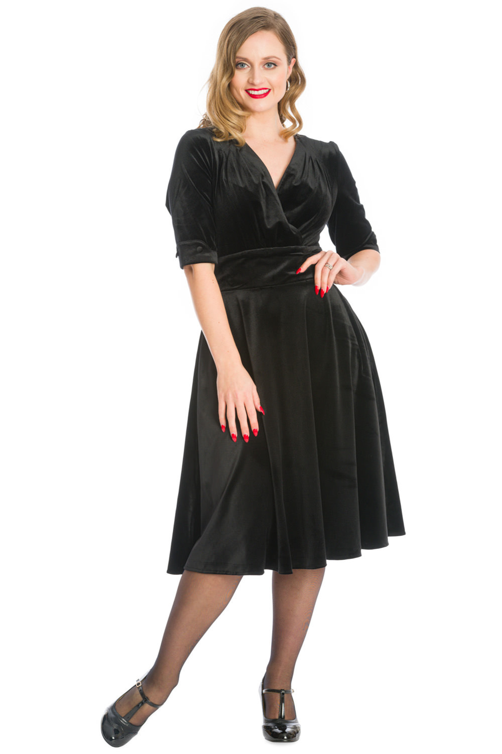 Banned Retro 50s Date Night Fit And Flare Dress In Black