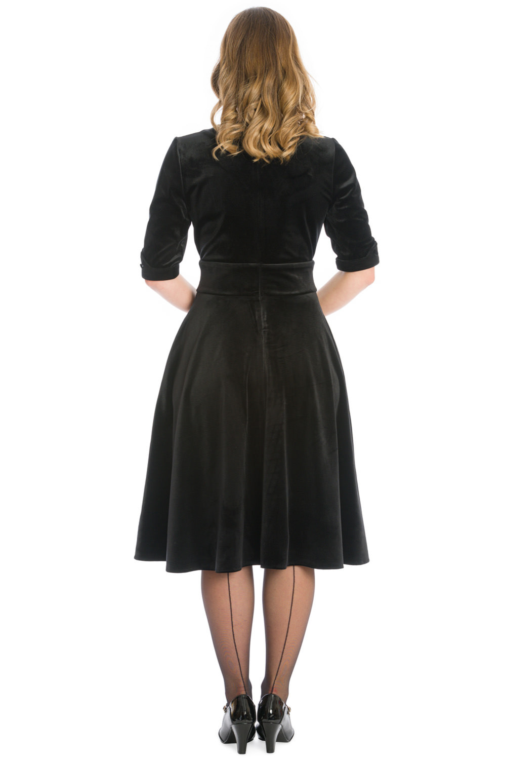 Banned Retro 50s Date Night Fit And Flare Dress In Black