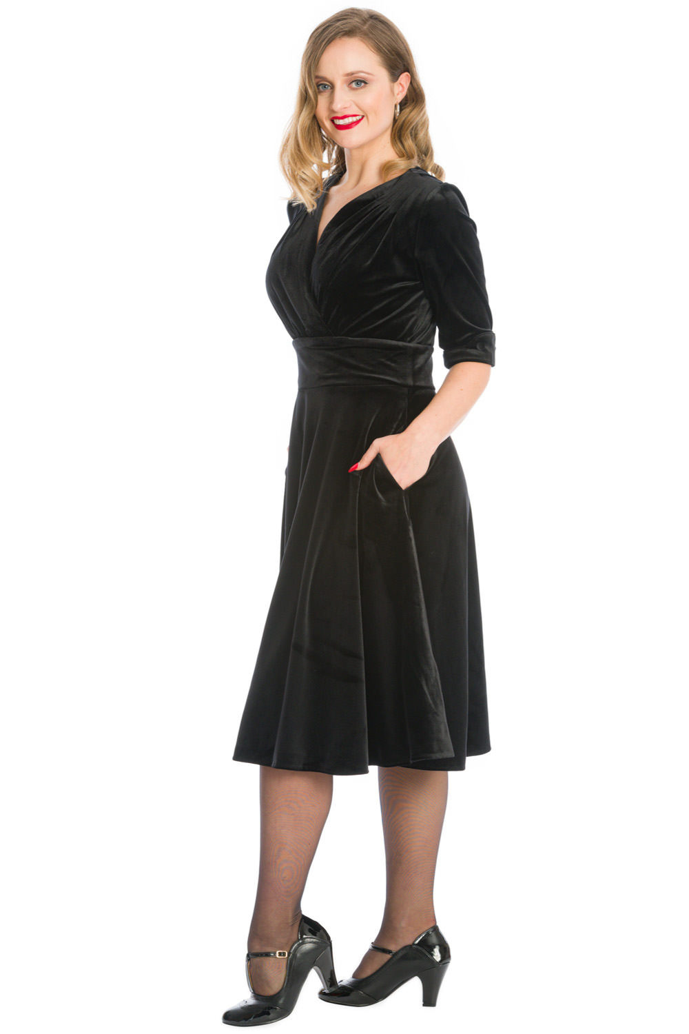 Banned Retro 50s Date Night Fit And Flare Dress In Black
