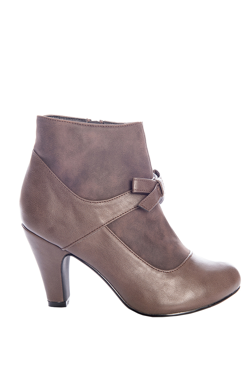 Banned Retro 50s Vintage Wings Shoe Grey Booties