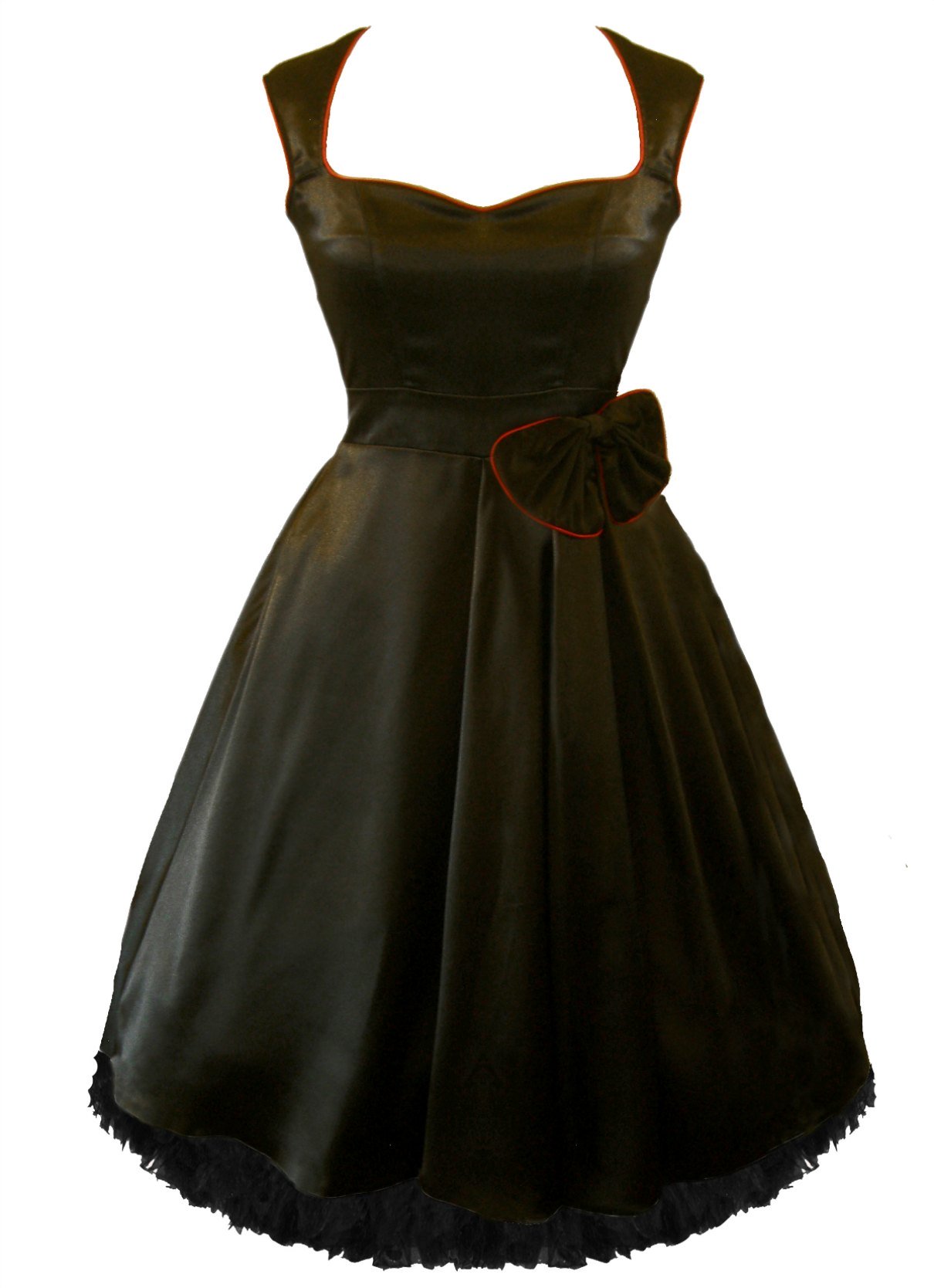 Go To Black Vintage Satin Prom Dress