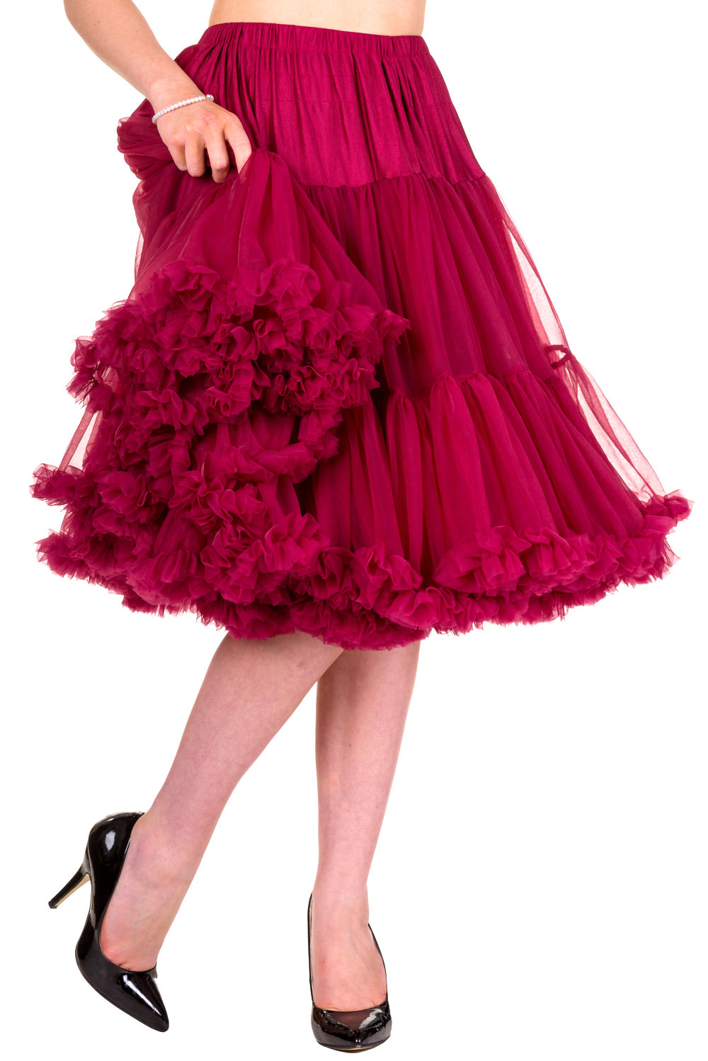 Banned Retro 50s Lizzy Lifeforms Bordeaux Petticoat