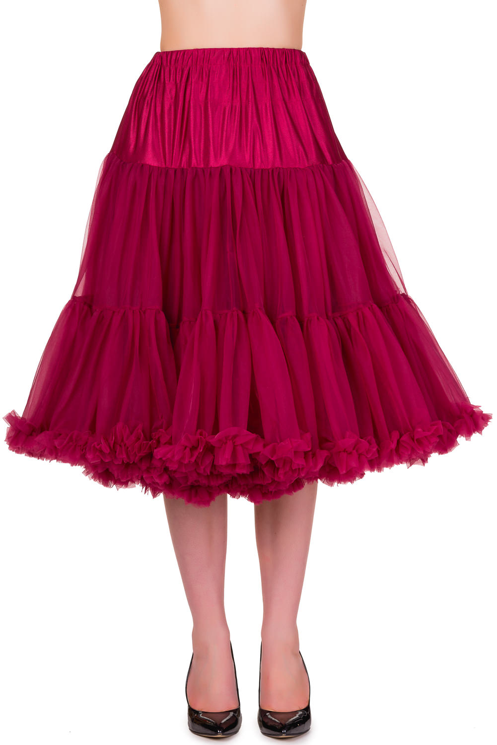 Banned Retro 50s Lizzy Lifeforms Bordeaux Petticoat