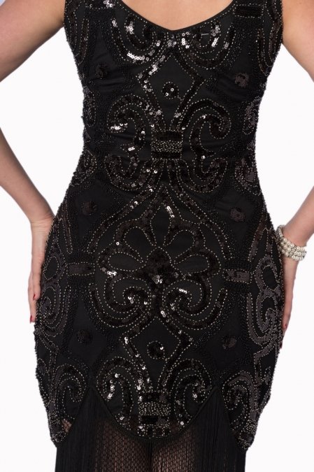 Black Flapper Gatsby Full Sequin Dress