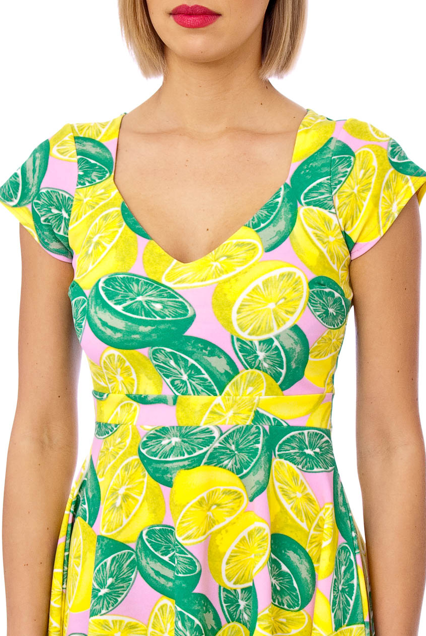 Lauren 50s Lemon Lime Swing Dress