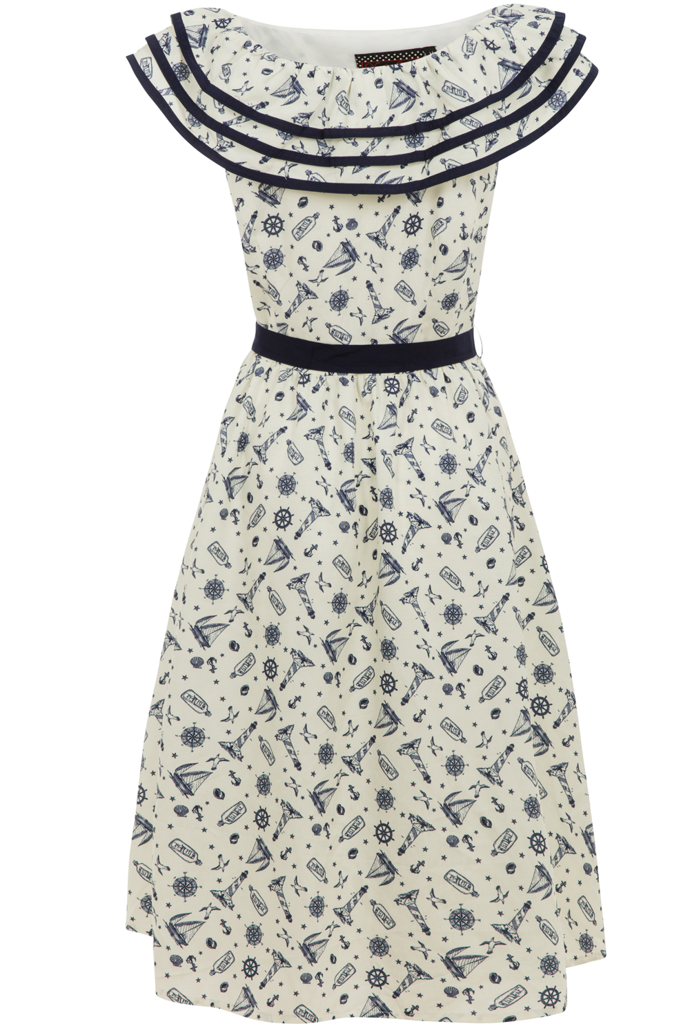 Voodoo Vixen Sailor Frilly St Tropez Dress