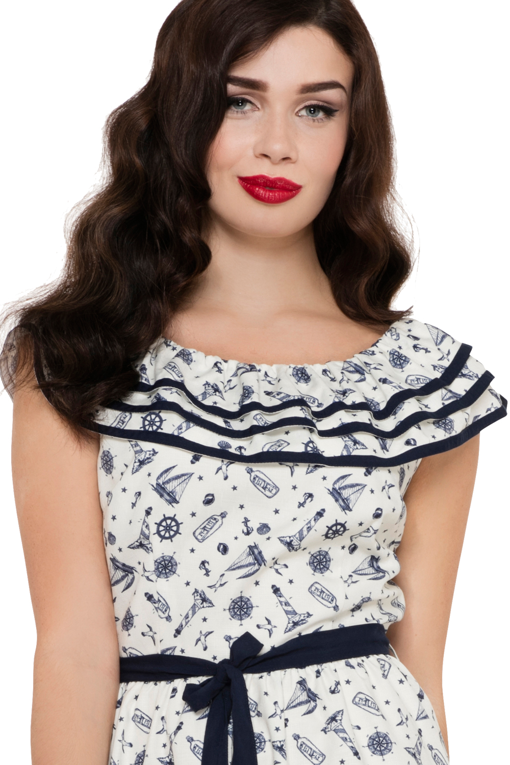 Voodoo Vixen Sailor Frilly St Tropez Dress
