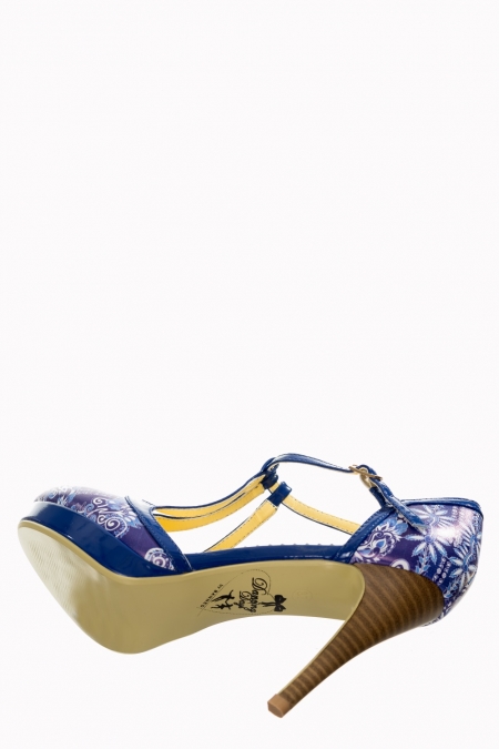 Dancing Days Mary Jane Blue 50s Rockabilly Shoes