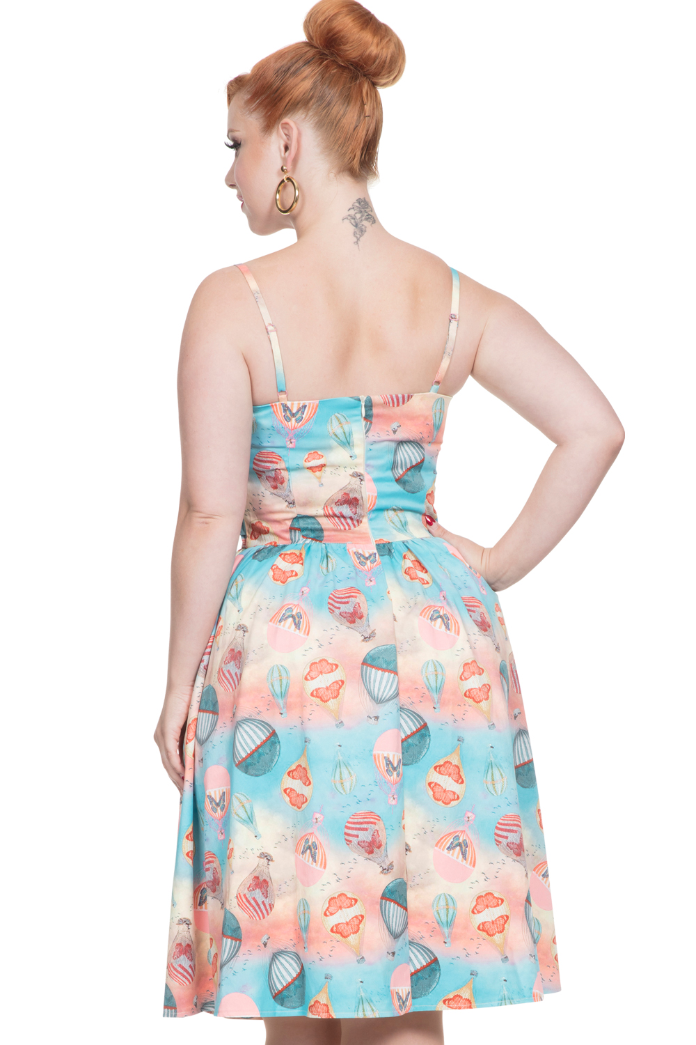 Vixen 50s Aria Balloon Swing Blue Dress