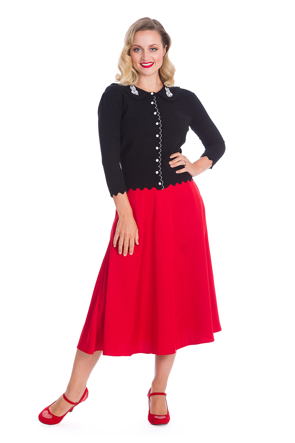 Banned Bunny Hop Knit Cardigan In Black
