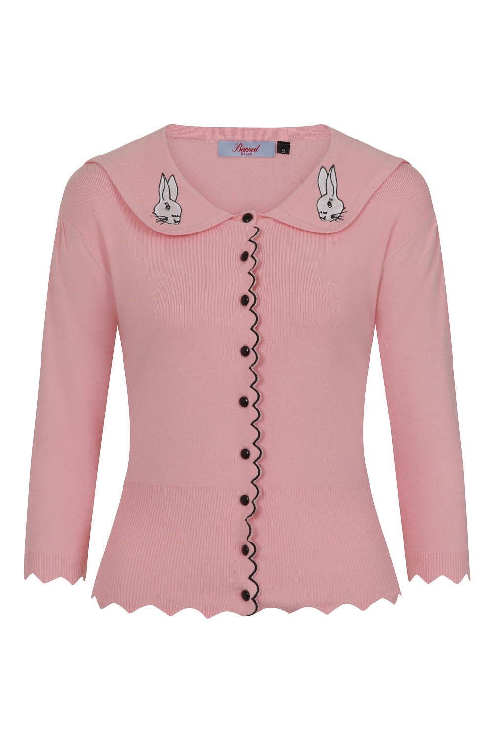 Banned Bunny Hop Knit Cardigan In Blush Pink
