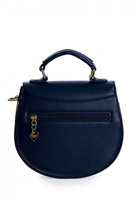 Banned Retro 50s Nautical Kelly Lee Handbag in Navy