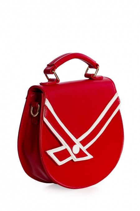 Banned Retro 50s Nautical Kelly Lee Handbag in Red