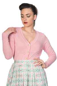 Banned Retro 50s June Pink Cardigan