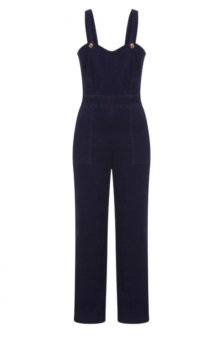 Banned Retro 50s Play Day Denim Jumpsuit