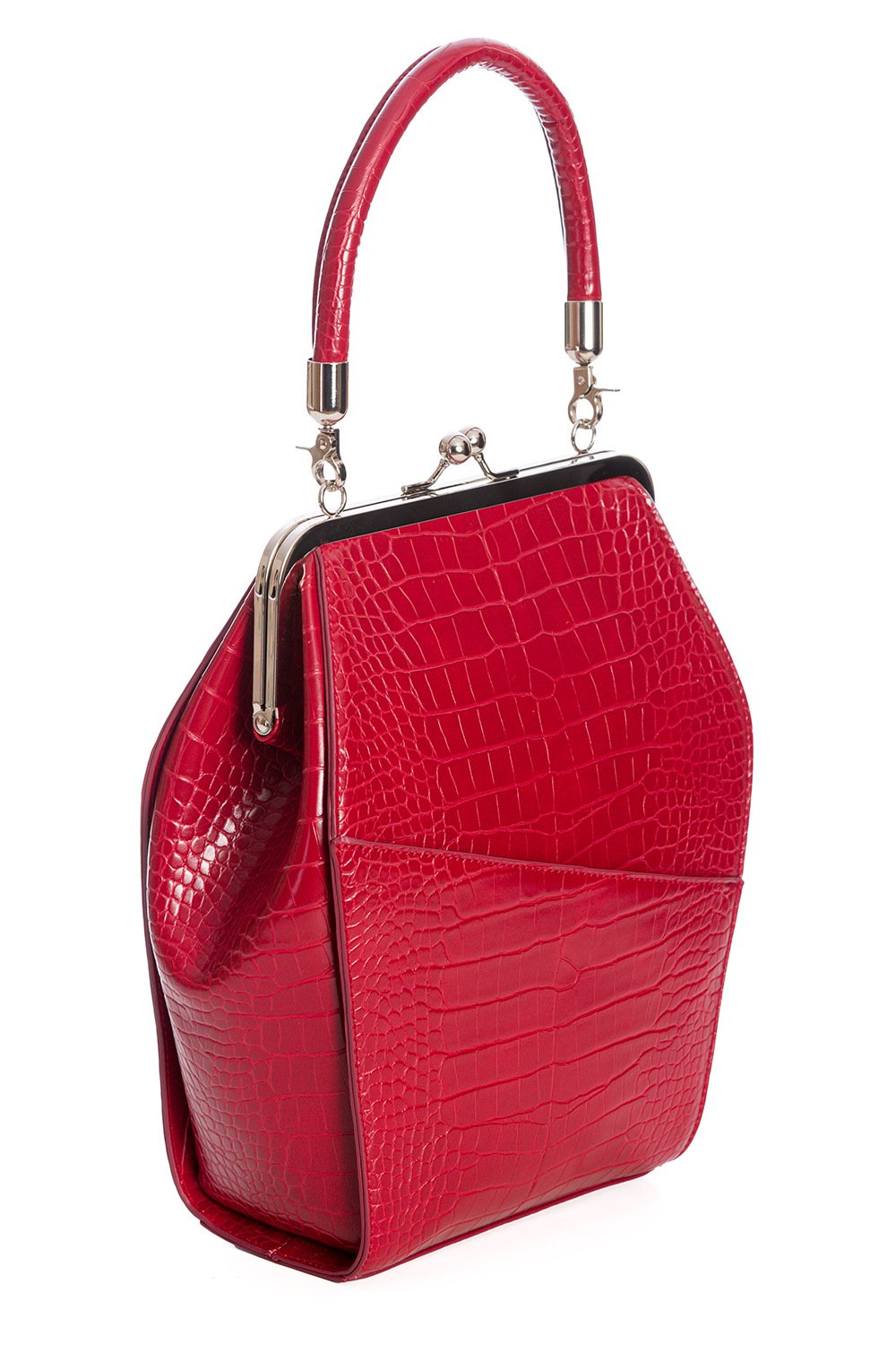Banned Retro 50s Sherry Handbag In Burgundy