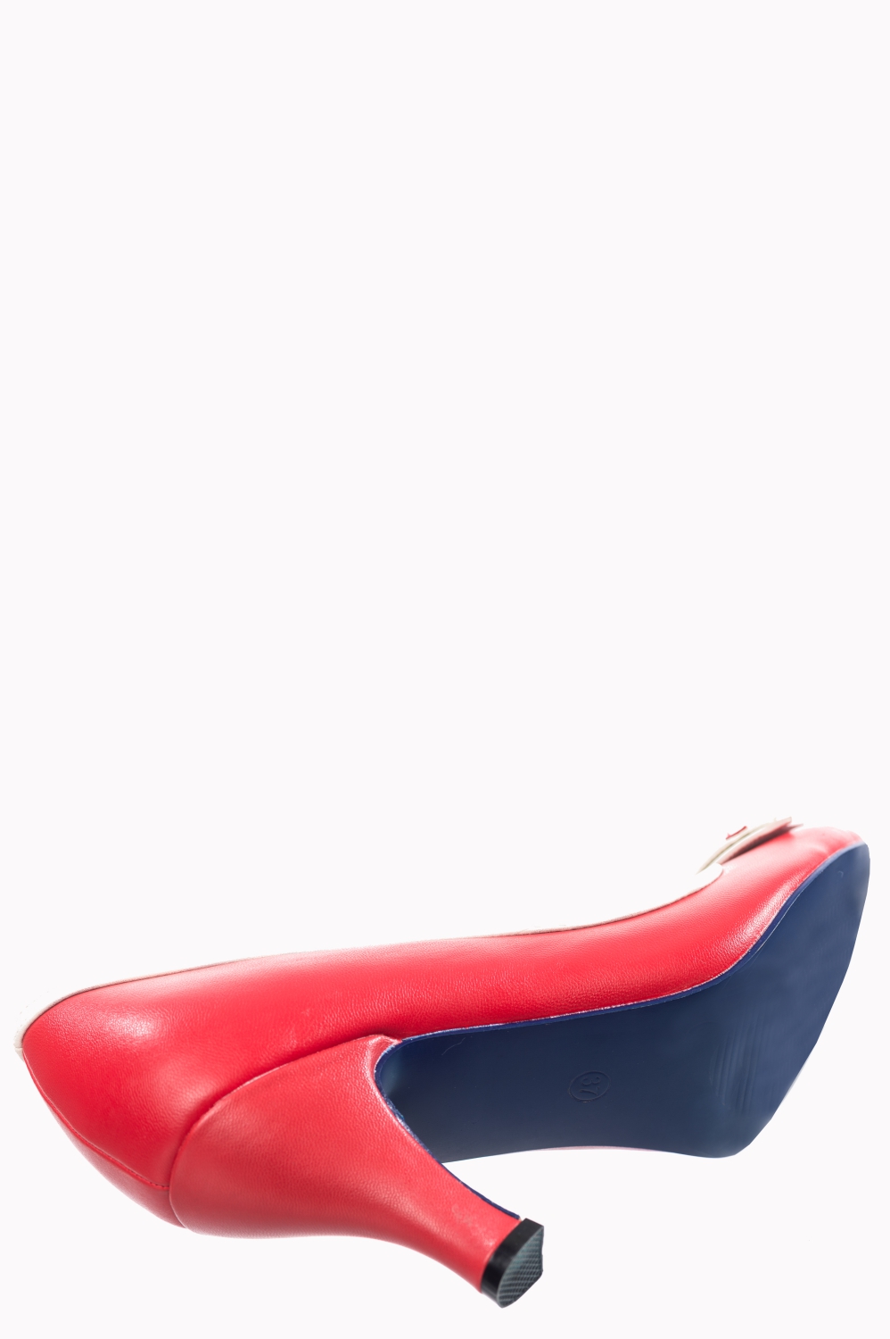 Banned Retro Sparkle Falls Nautical Vegan Heels In Red