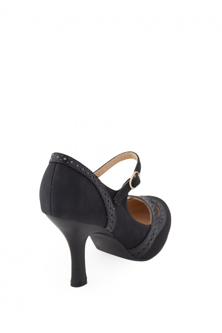 Banned Retro Mary Jane Angel Dust Black Shoes