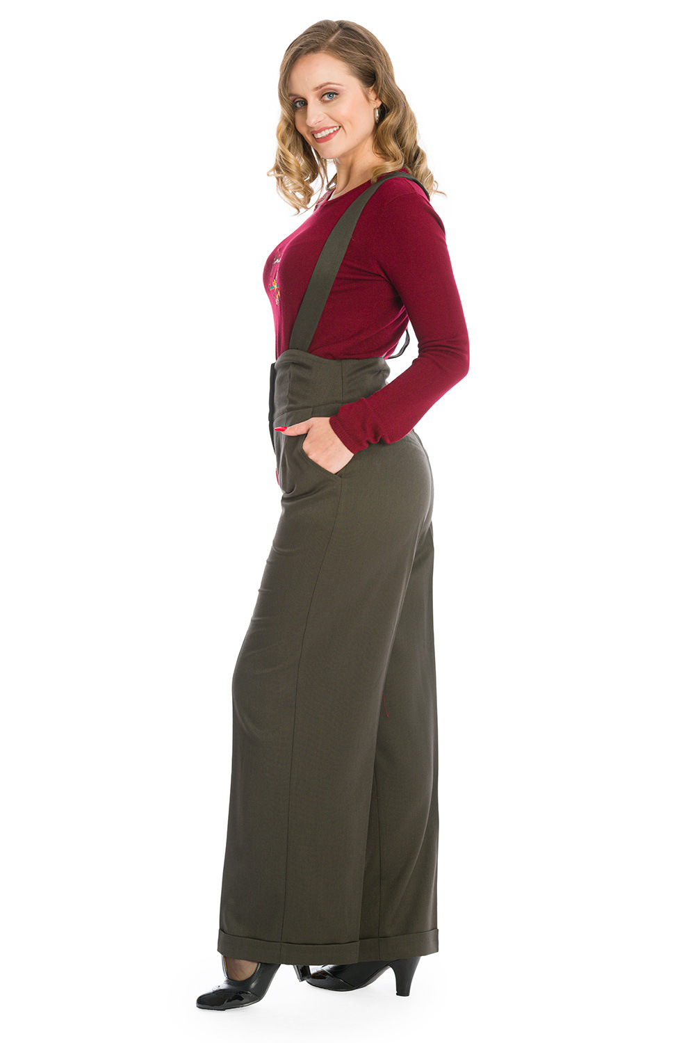 Banned Retro 40s Her Favourite Green Trousers