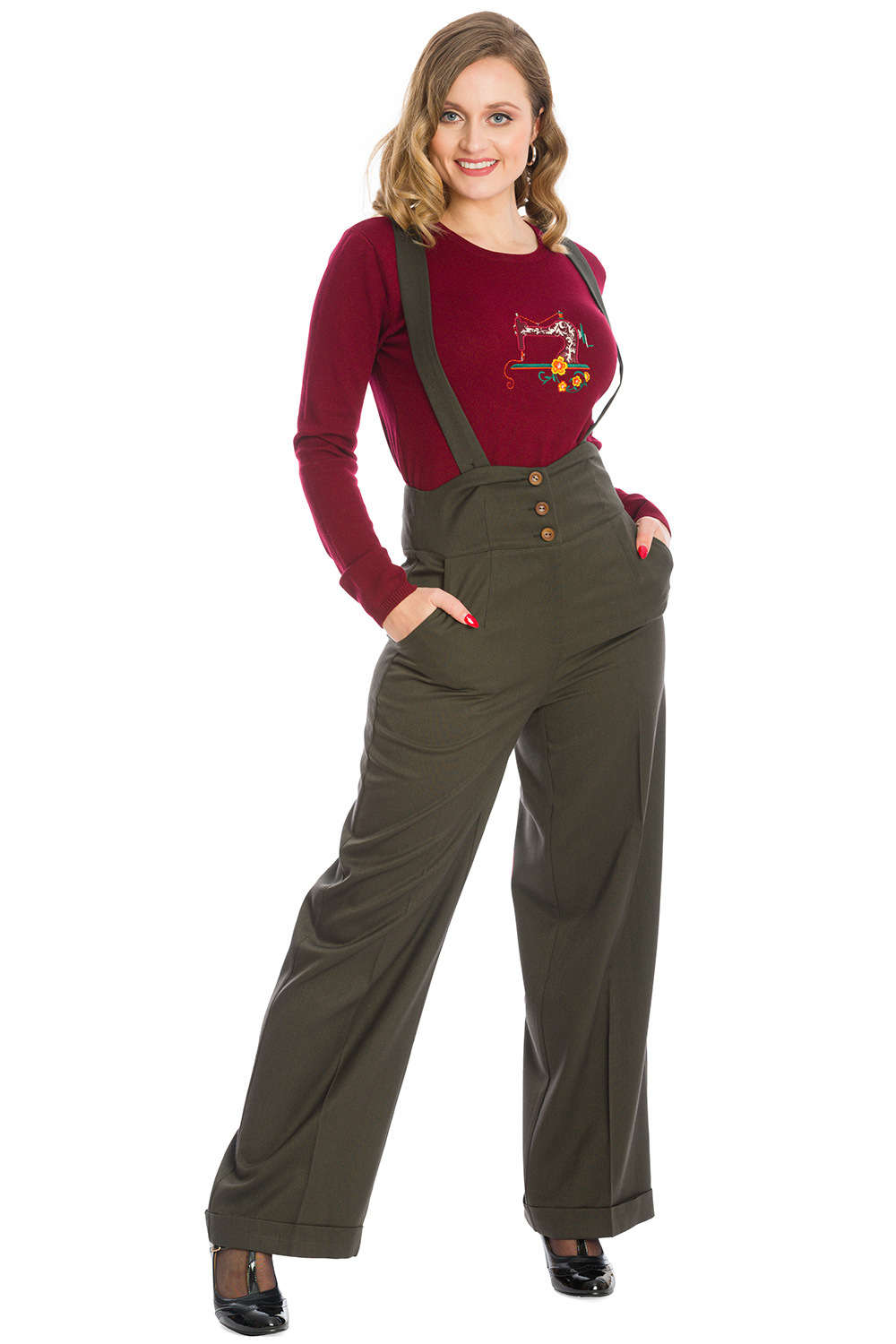 Banned Retro 40s Her Favourite Green Trousers