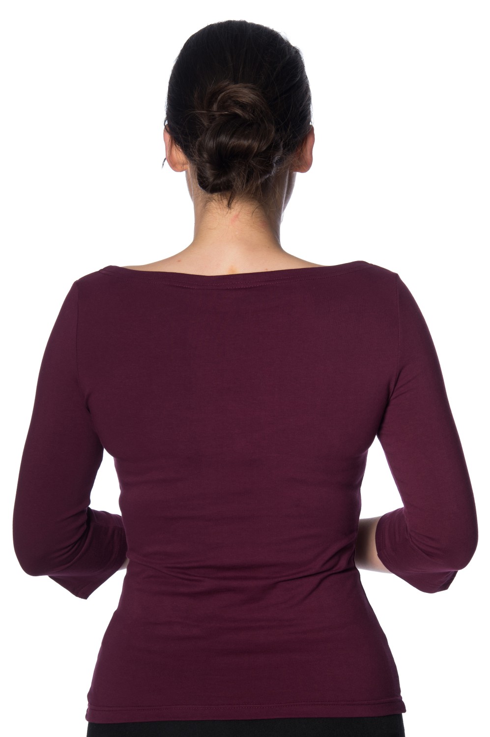 Banned Retro 50s Oonagh Aubergine Top