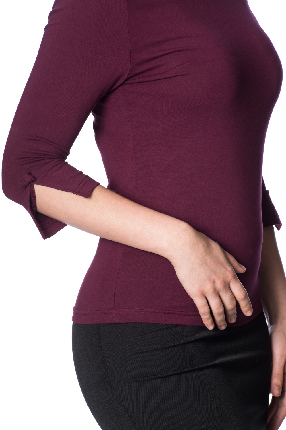 Banned Retro 50s Oonagh Aubergine Top